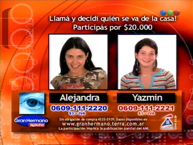 Alejandra Martínez y Yazmín Schmidt Nominadas Gran Hermano 2 Argentina