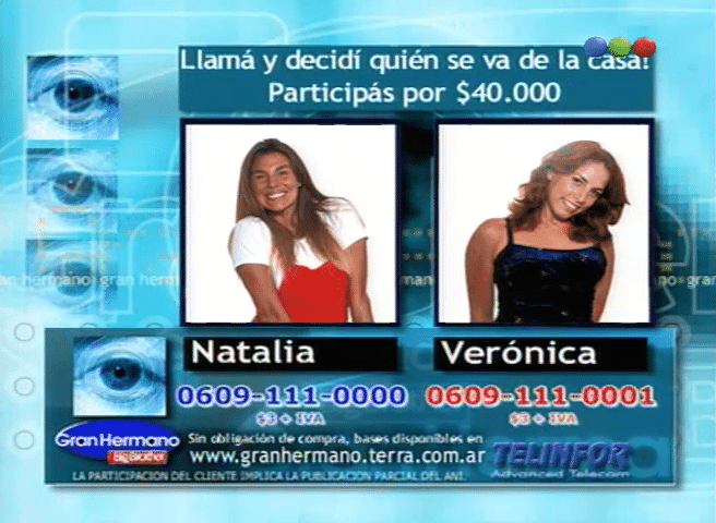 Verónica Zanzul y Natalia Fava Nominadas Gran Hermano 1 Argentina