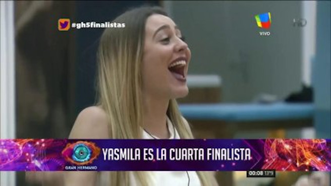 Yasmila Mendeguía finalista de Gran Hermano 2016